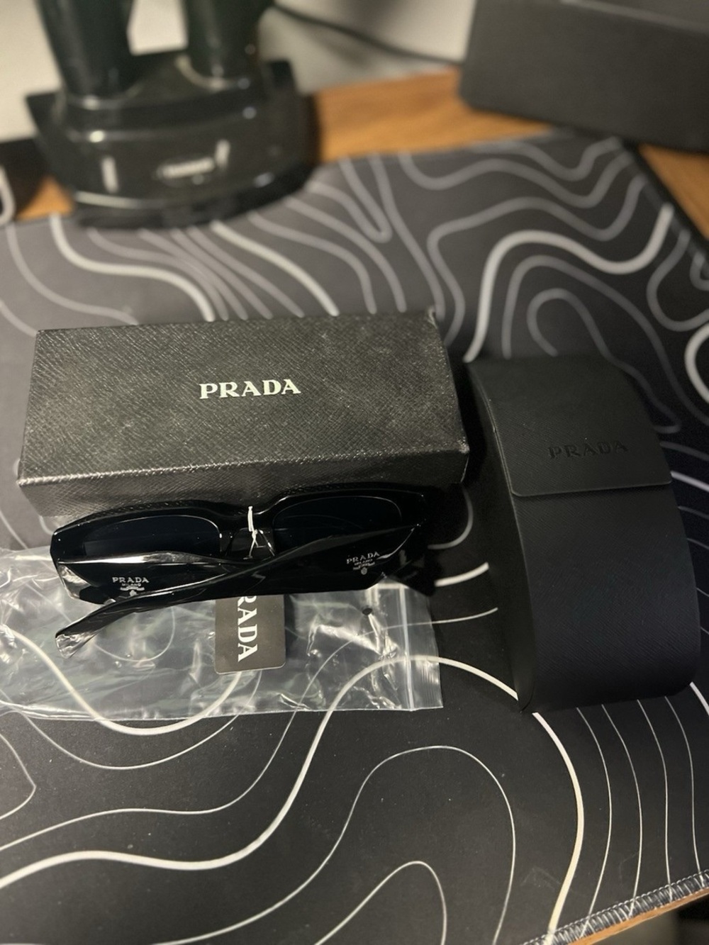 Prada Black Sunglasses with case - Picture 2 of 4